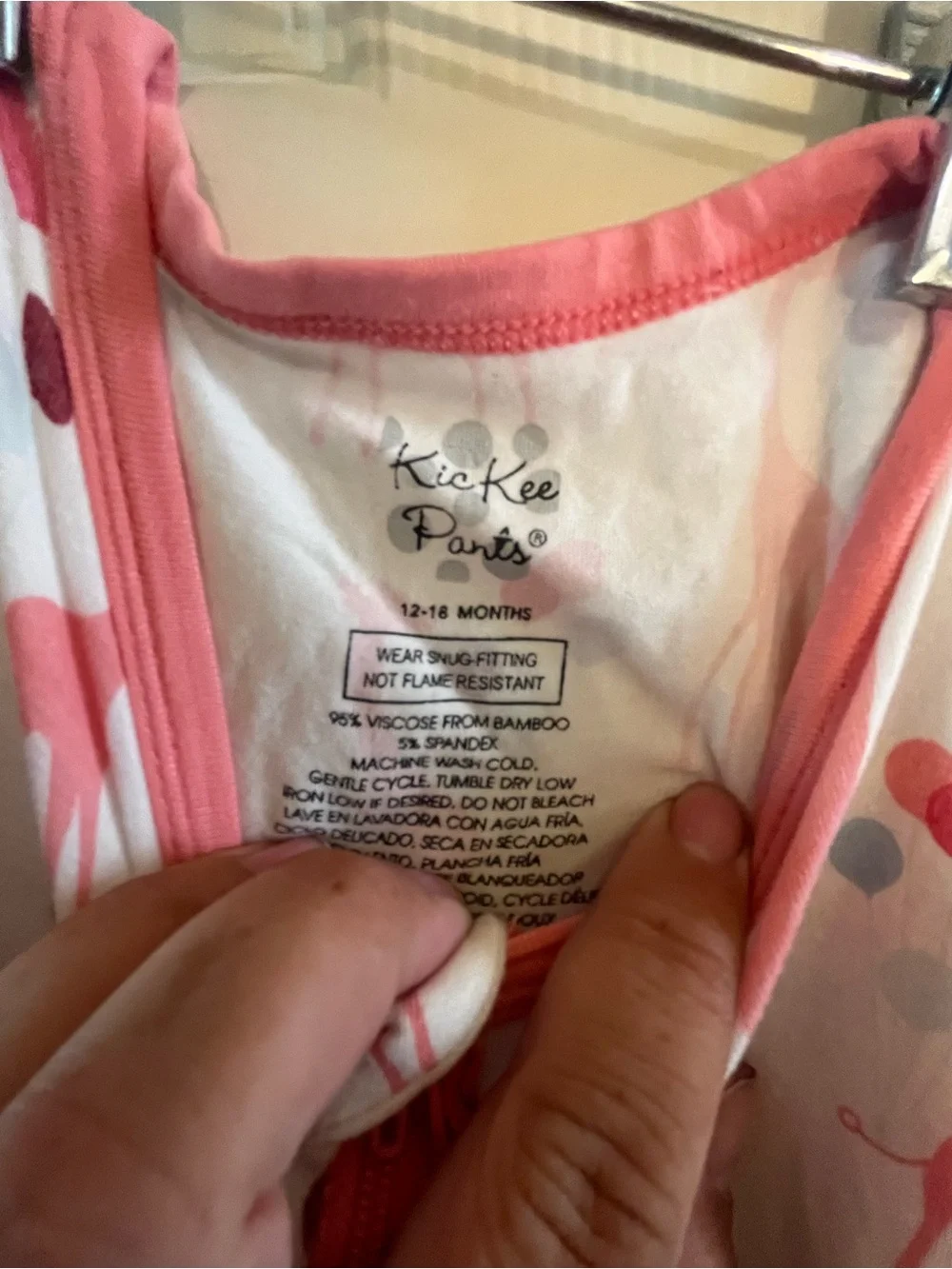 Kickee Pants Pink & Coral Giraffe Print Footless Pajama Set